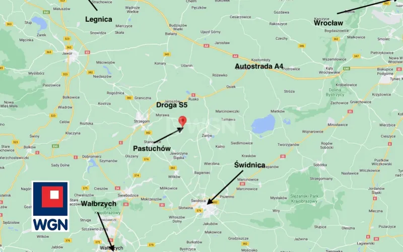 Grunt aktywizacja gospodarcza na  wynajem Pastuchów - NA WYNAJEM grunt inwestycyjny 92.284 m2 z MPZP, Pastuchów, powiat świdnicki